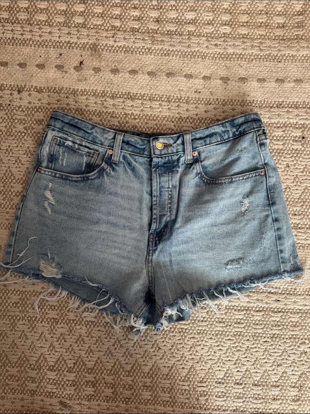 wild fable Light Blue Distressed Denim Cutoff Shorts